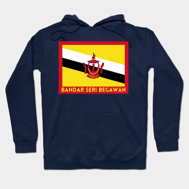 Bandar Seri Begawan City in Brunei Flag 2 Hoodie by aybe7elf